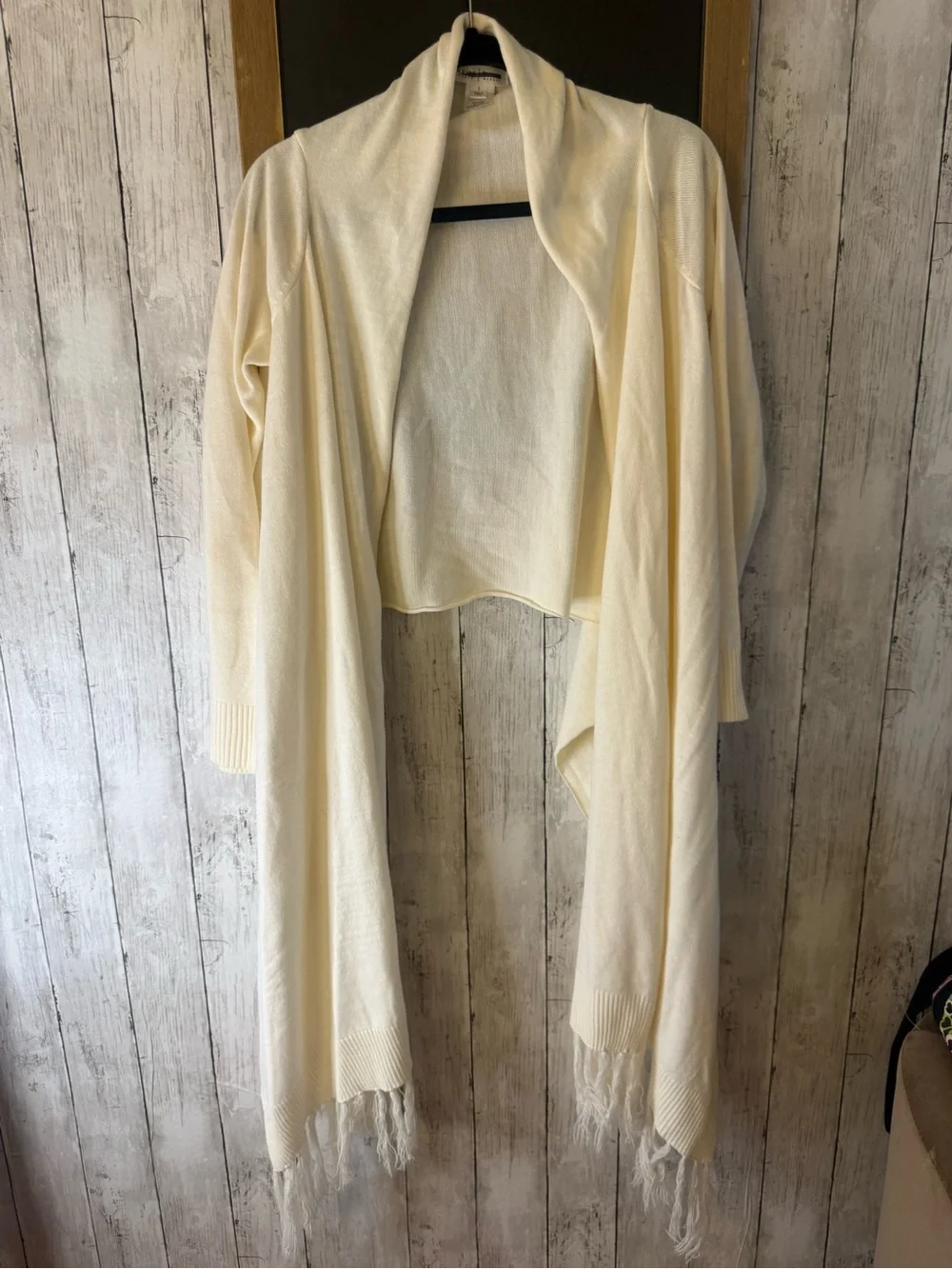 White House Black Market Ivory Long Wrap/Shawl